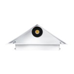 GloboStar® STEALTH 60518 Φωτιστικό Τοίχου - Απλίκα Αρχιτεκτονικού Φωτισμού Εσωτερικού/Εξωτερικού Χώρου Up or Down LED 10W 1000lm 60° AC220-240V Αδιάβροχο IP65 - Σώμα Αλουμινίου & Tempered Glass - Μ17 x Π17 x Υ7.5cm - Θερμό Λευκό 2700K - Λευκό - Bridge