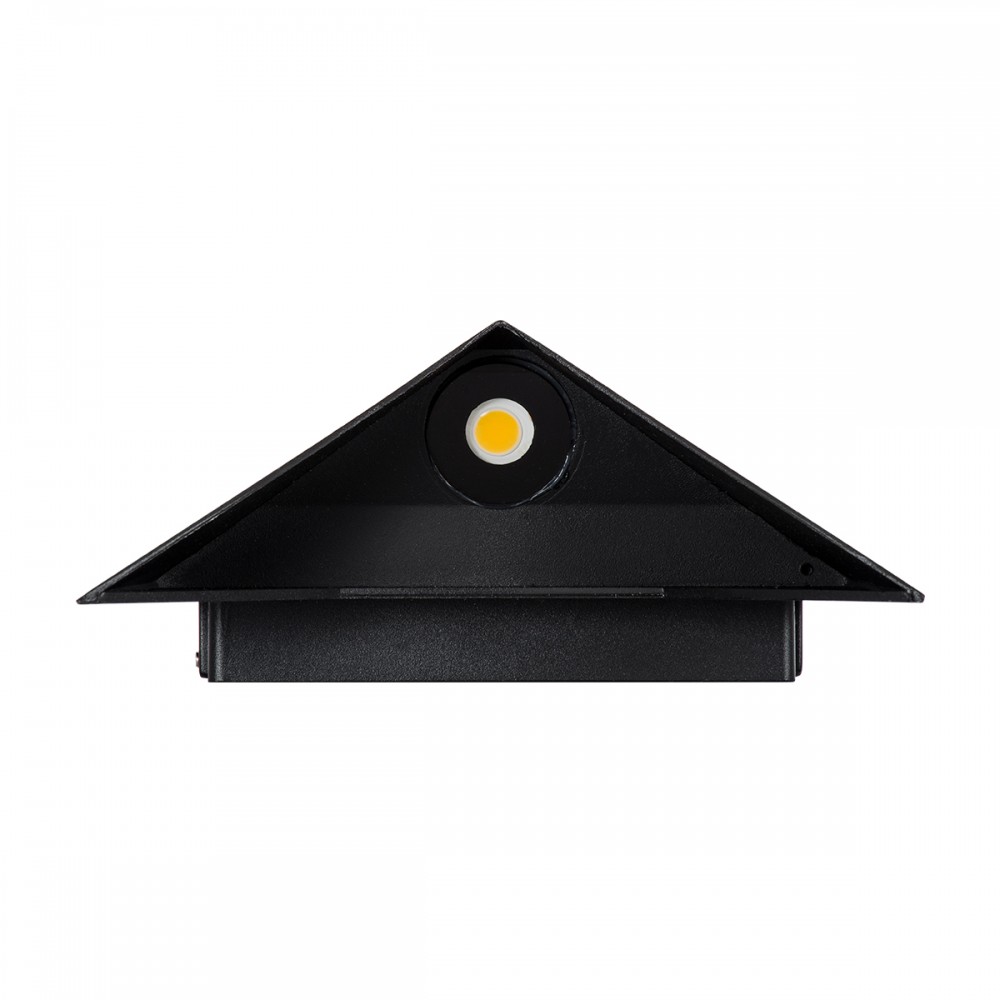 GloboStar® STEALTH 60520 Φωτιστικό Τοίχου - Απλίκα Αρχιτεκτονικού Φωτισμού Εσωτερικού/Εξωτερικού Χώρου Up or Down LED 10W 1000lm 60° AC220-240V Αδιάβροχο IP65 - Σώμα Αλουμινίου & Tempered Glass - Μ17 x Π17 x Υ7.5cm - Θερμό Λευκό 2700K - Μαύρο - Bridge