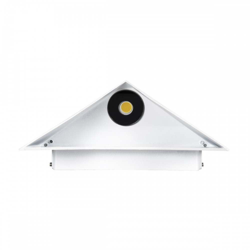 GloboStar® STEALTH 60521 Φωτιστικό Τοίχου - Απλίκα Αρχιτεκτονικού Φωτισμού Εσωτερικού/Εξωτερικού Χώρου Up or Down LED 10W 1100lm 60° AC220-240V Αδιάβροχο IP65 - Σώμα Αλουμινίου & Tempered Glass - Μ17 x Π17 x Υ7.5cm - Φυσικό Λευκό 4500K - Λευκό - Bridg