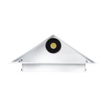GloboStar® STEALTH 60521 Φωτιστικό Τοίχου - Απλίκα Αρχιτεκτονικού Φωτισμού Εσωτερικού/Εξωτερικού Χώρου Up or Down LED 10W 1100lm 60° AC220-240V Αδιάβροχο IP65 - Σώμα Αλουμινίου & Tempered Glass - Μ17 x Π17 x Υ7.5cm - Φυσικό Λευκό 4500K - Λευκό - Bridg