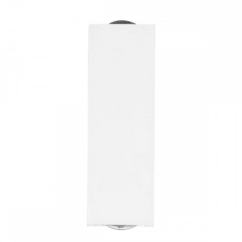 GloboStar® LINOR 60527 Φωτιστικό Τοίχου - Απλίκα Αρχιτεκτονικού Φωτισμού Εσωτερικού/Εξωτερικού Χώρου Up & Down LED 10W 1000lm 60° AC220-240V Αδιάβροχο IP65 - Σώμα Αλουμινίου & Tempered Glass - Μ12.5 x Π6 x Υ4cm - Θερμό Λευκό 2700K - Λευκό - Bridge