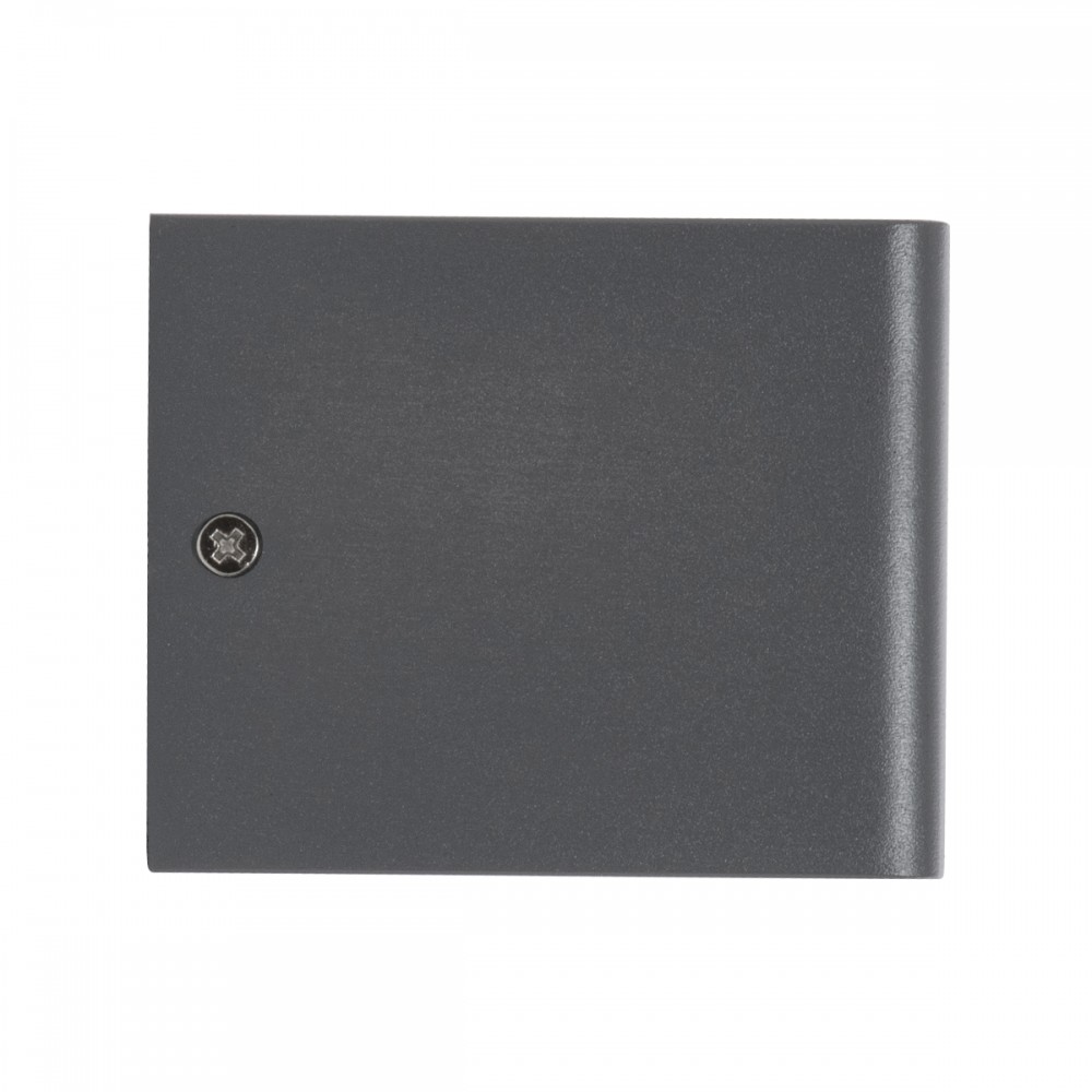 GloboStar® CIRCOA 60534 Φωτιστικό Τοίχου - Απλίκα Αρχιτεκτονικού Φωτισμού Εσωτερικού/Εξωτερικού Χώρου Up & Down LED 10W 1056lm 60° AC 220-240V IP44 Μ10 x Π8 x Υ10cm - Θερμό Λευκό 2700K - Γκρι Ανθρακί - Bridgelux Chip - 3 Years Warranty