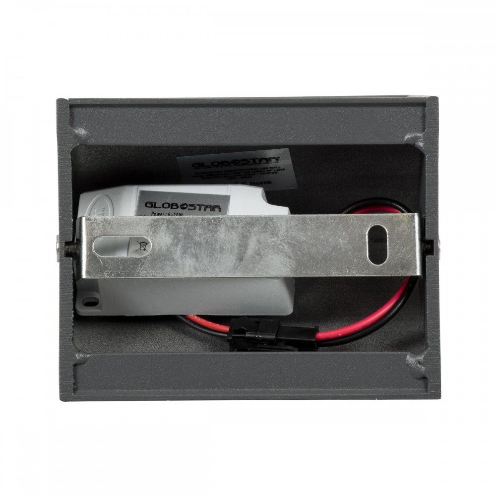 GloboStar® CIRCOA 60534 Φωτιστικό Τοίχου - Απλίκα Αρχιτεκτονικού Φωτισμού Εσωτερικού/Εξωτερικού Χώρου Up & Down LED 10W 1056lm 60° AC 220-240V IP44 Μ10 x Π8 x Υ10cm - Θερμό Λευκό 2700K - Γκρι Ανθρακί - Bridgelux Chip - 3 Years Warranty