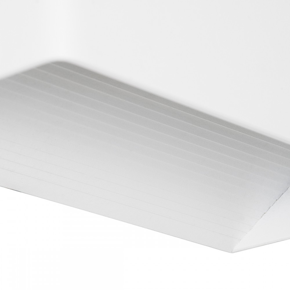 GloboStar® CIRCOA 60542 Φωτιστικό Τοίχου - Απλίκα Αρχιτεκτονικού Φωτισμού Εσωτερικού/Εξωτερικού Χώρου Up & Down LED 10W 1080lm 60° AC 220-240V IP44 Μ20 x Π8 x Υ10cm - Θερμό Λευκό 2700K - Λευκό - Bridgelux Chip - 3 Years Warranty