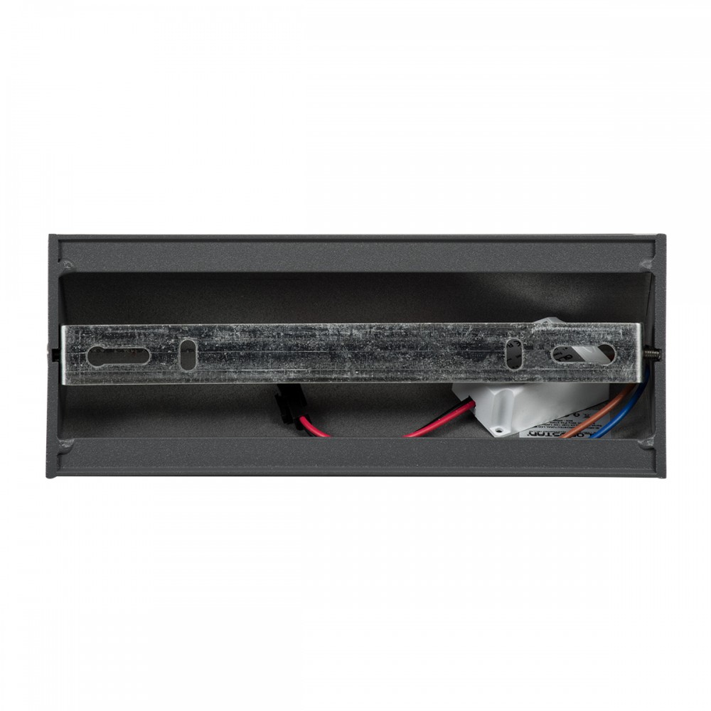 GloboStar® CIRCOA 60543 Φωτιστικό Τοίχου - Απλίκα Αρχιτεκτονικού Φωτισμού Εσωτερικού/Εξωτερικού Χώρου Up & Down LED 10W 1080lm 60° AC 220-240V IP44 Μ20 x Π8 x Υ10cm - Θερμό Λευκό 2700K - Γκρι Ανθρακί - Bridgelux Chip - 3 Years Warranty