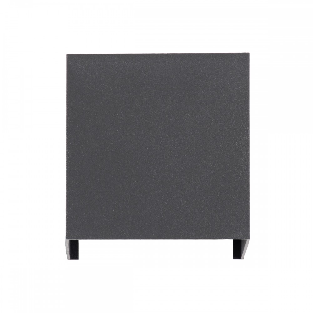 GloboStar® AXIS-S 60561 Φωτιστικό Τοίχου - Απλίκα Αρχιτεκτονικού Φωτισμού Εσωτερικού/Εξωτερικού Χώρου Up & Down LED 10W 1150lm 10 έως 60° AC 220-240V Αδιάβροχο IP65 Μ10 x Π10 x Υ10cm - Θερμό Λευκό 2700K - Γκρι Ανθρακί- Bridgelux Chip - 3 Years Warrant