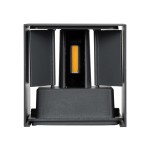 GloboStar® AXIS-S 60561 Φωτιστικό Τοίχου - Απλίκα Αρχιτεκτονικού Φωτισμού Εσωτερικού/Εξωτερικού Χώρου Up & Down LED 10W 1150lm 10 έως 60° AC 220-240V Αδιάβροχο IP65 Μ10 x Π10 x Υ10cm - Θερμό Λευκό 2700K - Γκρι Ανθρακί- Bridgelux Chip - 3 Years Warrant