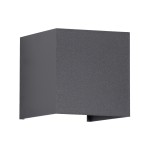 GloboStar® AXIS-S 60564 Φωτιστικό Τοίχου - Απλίκα Αρχιτεκτονικού Φωτισμού Εσωτερικού/Εξωτερικού Χώρου Up & Down LED 10W 1200lm 10 έως 60° AC 220-240V Αδιάβροχο IP65 Μ10 x Π10 x Υ10cm - Φυσικό Λευκό 4500K - Γκρι Ανθρακί- Bridgelux Chip - 3 Years Warran