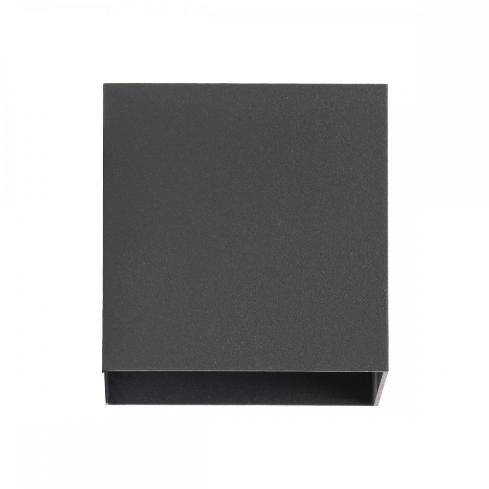 GloboStar® AXIS-S 60564 Φωτιστικό Τοίχου - Απλίκα Αρχιτεκτονικού Φωτισμού Εσωτερικού/Εξωτερικού Χώρου Up & Down LED 10W 1200lm 10 έως 60° AC 220-240V Αδιάβροχο IP65 Μ10 x Π10 x Υ10cm - Φυσικό Λευκό 4500K - Γκρι Ανθρακί- Bridgelux Chip - 3 Years Warran