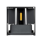 GloboStar® AXIS-S 60564 Φωτιστικό Τοίχου - Απλίκα Αρχιτεκτονικού Φωτισμού Εσωτερικού/Εξωτερικού Χώρου Up & Down LED 10W 1200lm 10 έως 60° AC 220-240V Αδιάβροχο IP65 Μ10 x Π10 x Υ10cm - Φυσικό Λευκό 4500K - Γκρι Ανθρακί- Bridgelux Chip - 3 Years Warran