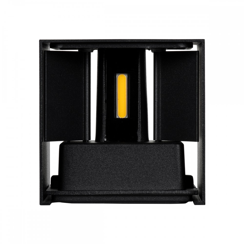 GloboStar® AXIS-S 60565 Φωτιστικό Τοίχου - Απλίκα Αρχιτεκτονικού Φωτισμού Εσωτερικού/Εξωτερικού Χώρου Up & Down LED 10W 1200lm 10 έως 60° AC 220-240V Αδιάβροχο IP65 Μ10 x Π10 x Υ10cm - Φυσικό Λευκό 4500K - Μαύρο - Bridgelux Chip - 3 Years Warranty