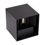 GloboStar® AXIS-S 60565 Φωτιστικό Τοίχου - Απλίκα Αρχιτεκτονικού Φωτισμού Εσωτερικού/Εξωτερικού Χώρου Up & Down LED 10W 1200lm 10 έως 60° AC 220-240V Αδιάβροχο IP65 Μ10 x Π10 x Υ10cm - Φυσικό Λευκό 4500K - Μαύρο - Bridgelux Chip - 3 Years Warranty