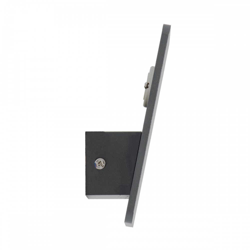 GloboStar® CUADRADO 60570 Φωτιστικό Τοίχου - Απλίκα Αρχιτεκτονικού Φωτισμού Εσωτερικού/Εξωτερικού Χώρου Up or Down LED 10W 1000lm 60° AC220-240V Αδιάβροχο IP65 - Σώμα Αλουμινίου & Tempered Glass - Μ14 x Π14 x Υ4.5cm - Θερμό Λευκό 2700K - Γκρι Ανθρακί 