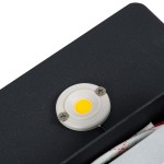 GloboStar® CUADRADO 60571 Φωτιστικό Τοίχου - Απλίκα Αρχιτεκτονικού Φωτισμού Εσωτερικού/Εξωτερικού Χώρου Up or Down LED 10W 1000lm 60° AC220-240V Αδιάβροχο IP65 - Σώμα Αλουμινίου & Tempered Glass - Μ14 x Π14 x Υ4.5cm - Θερμό Λευκό 2700K - Μαύρο - Bridg