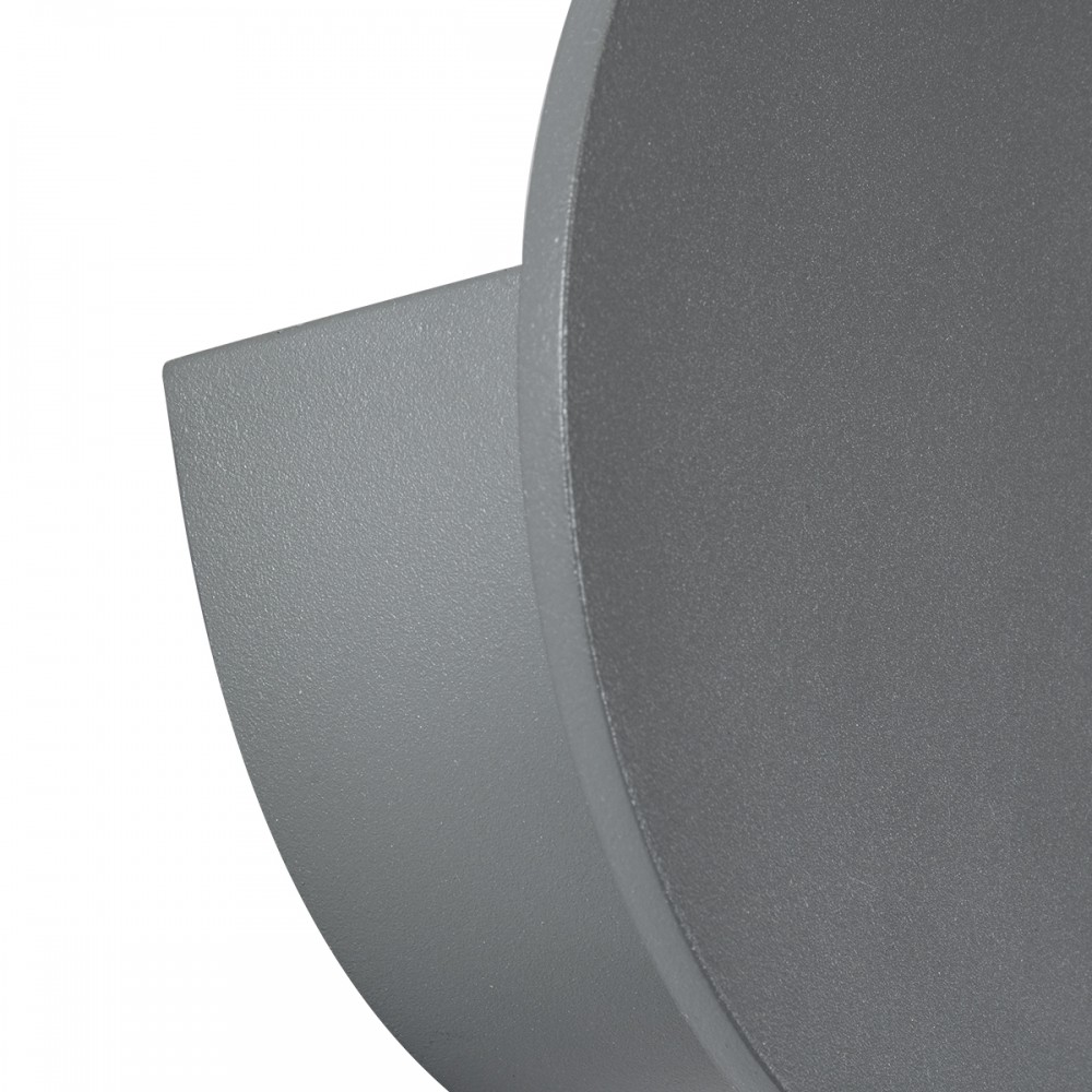 GloboStar® REDONDO 60573 Φωτιστικό Τοίχου - Απλίκα Αρχιτεκτονικού Φωτισμού Εσωτερικού/Εξωτερικού Χώρου Up or Down LED 10W 1000lm 60° AC220-240V Αδιάβροχο IP65 - Σώμα Αλουμινίου & Tempered Glass - Μ14 x Π14 x Υ4.5cm - Θερμό Λευκό 2700K - Γκρι Ανθρακί -