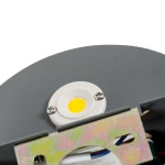 GloboStar® REDONDO 60573 Φωτιστικό Τοίχου - Απλίκα Αρχιτεκτονικού Φωτισμού Εσωτερικού/Εξωτερικού Χώρου Up or Down LED 10W 1000lm 60° AC220-240V Αδιάβροχο IP65 - Σώμα Αλουμινίου & Tempered Glass - Μ14 x Π14 x Υ4.5cm - Θερμό Λευκό 2700K - Γκρι Ανθρακί -