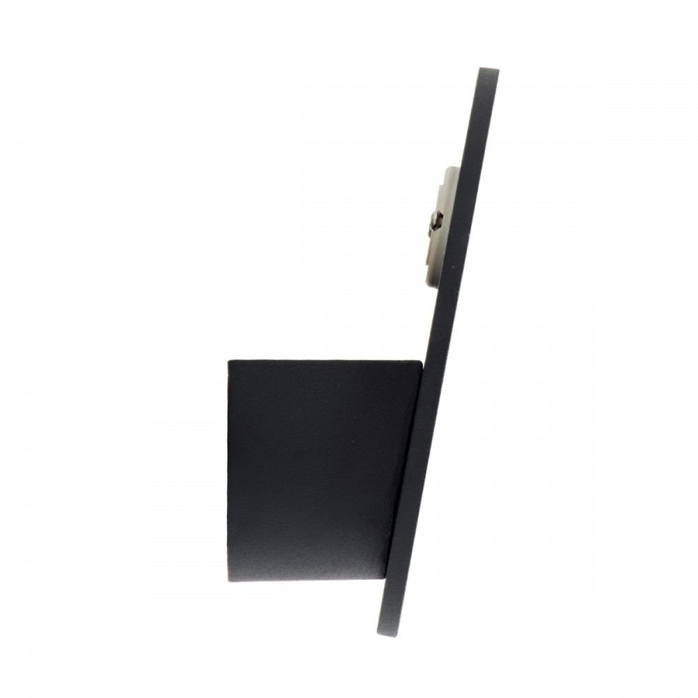 GloboStar® REDONDO 60574 Φωτιστικό Τοίχου - Απλίκα Αρχιτεκτονικού Φωτισμού Εσωτερικού/Εξωτερικού Χώρου Up or Down LED 10W 1000lm 60° AC220-240V Αδιάβροχο IP65 - Σώμα Αλουμινίου & Tempered Glass - Μ14 x Π14 x Υ4.5cm - Θερμό Λευκό 2700K - Μαύρο - Bridge