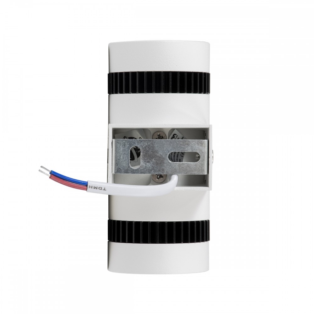 GloboStar® CANNONAL 60575 Φωτιστικό Τοίχου - Απλίκα Αρχιτεκτονικού Φωτισμού Εσωτερικού Χώρου Up & Down LED 10W 1150lm 30° AC 220-240V IP20 Μ5 x Π6.5 x Υ11cm - Θερμό Λευκό 2700K - Λευκό με Μαύρο - Bridgelux Chip - 3 Χρόνια Εγγύηση