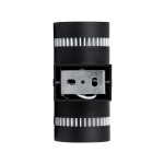 GloboStar® CANNONAL 60577 Φωτιστικό Τοίχου - Απλίκα Αρχιτεκτονικού Φωτισμού Εσωτερικού Χώρου Up & Down LED 10W 1150lm 30° AC 220-240V IP20 Μ5 x Π6.5 x Υ11cm - Θερμό Λευκό 2700K - Μαύρο με Λευκό - Bridgelux Chip - 3 Χρόνια Εγγύηση