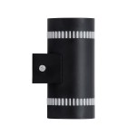 GloboStar® CANNONAL 60577 Φωτιστικό Τοίχου - Απλίκα Αρχιτεκτονικού Φωτισμού Εσωτερικού Χώρου Up & Down LED 10W 1150lm 30° AC 220-240V IP20 Μ5 x Π6.5 x Υ11cm - Θερμό Λευκό 2700K - Μαύρο με Λευκό - Bridgelux Chip - 3 Χρόνια Εγγύηση
