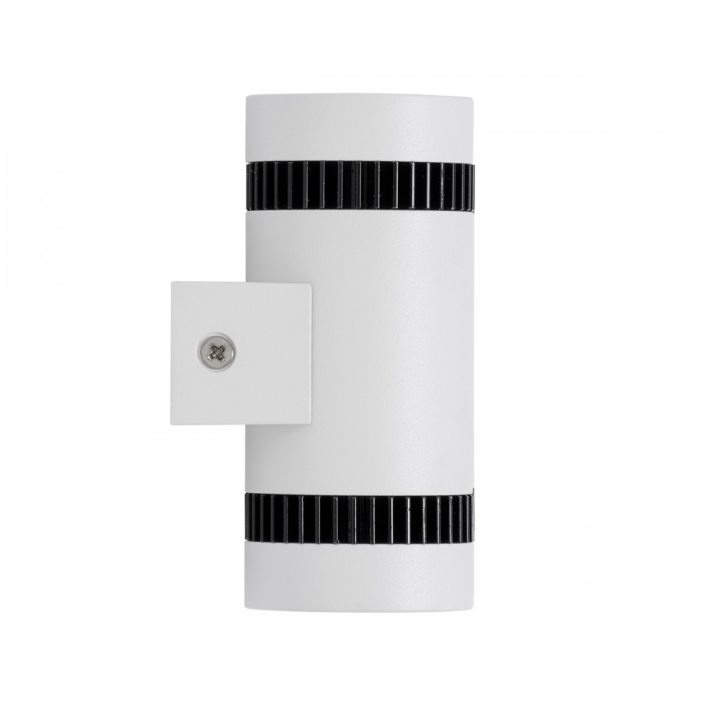 GloboStar® CANNONAL 60578 Φωτιστικό Τοίχου - Απλίκα Αρχιτεκτονικού Φωτισμού Εσωτερικού Χώρου Up & Down LED 20W 2300lm 30° AC 220-240V IP20 Μ12 x Π6.5 x Υ11cm - Θερμό Λευκό 2700K - Λευκό με Μαύρο - Bridgelux Chip - 3 Χρόνια Εγγύηση