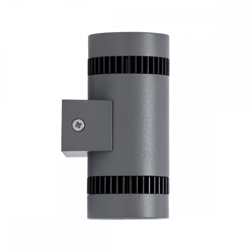 GloboStar® CANNONAL 60579 Φωτιστικό Τοίχου - Απλίκα Αρχιτεκτονικού Φωτισμού Εσωτερικού Χώρου Up & Down LED 20W 2300lm 30° AC 220-240V IP20 Μ12 x Π6.5 x Υ11cm - Θερμό Λευκό 2700K - Γκρι Ανθρακί με Μαύρο - Bridgelux Chip - 3 Χρόνια Εγγύηση