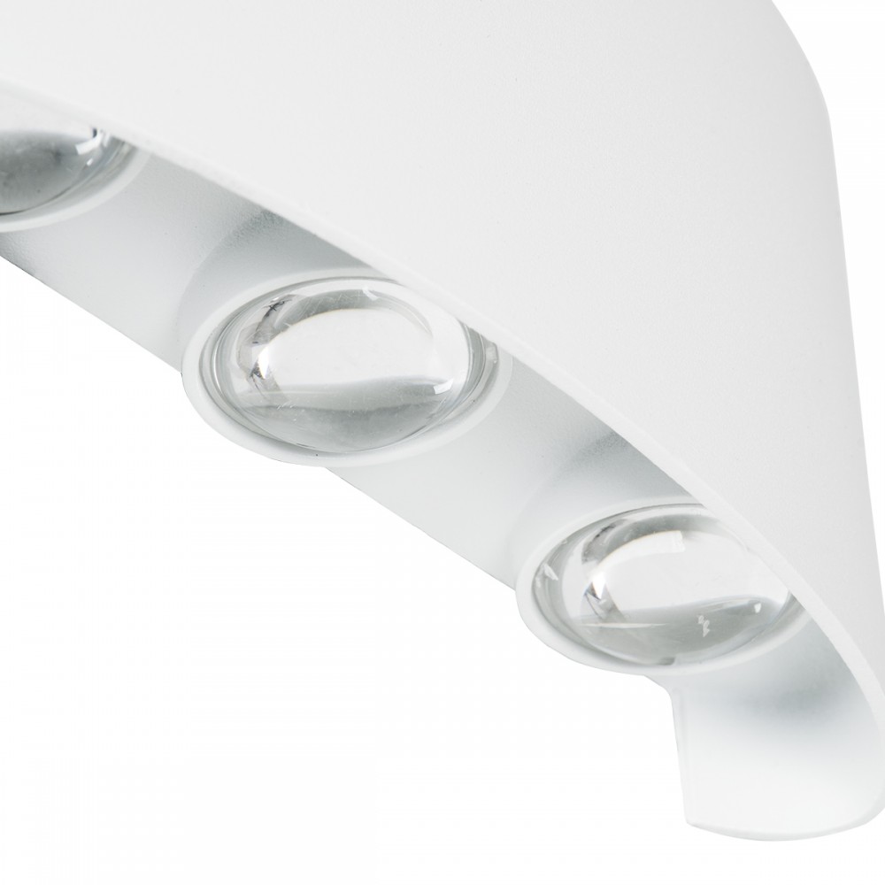 GloboStar® SIXOAD 60584 Φωτιστικό Τοίχου - Απλίκα Αρχιτεκτονικού Φωτισμού Εσωτερικού/Εξωτερικού Χώρου Up & Down LED 18W 2160lm 30° AC 220-240V Αδιάβροχο IP65 Μ17 x Π4 x Υ8cm - Θερμό Λευκό 2700K - Λευκό - Bridgelux Chip - 3 Years Warranty