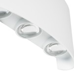 GloboStar® SIXOAD 60584 Φωτιστικό Τοίχου - Απλίκα Αρχιτεκτονικού Φωτισμού Εσωτερικού/Εξωτερικού Χώρου Up & Down LED 18W 2160lm 30° AC 220-240V Αδιάβροχο IP65 Μ17 x Π4 x Υ8cm - Θερμό Λευκό 2700K - Λευκό - Bridgelux Chip - 3 Years Warranty