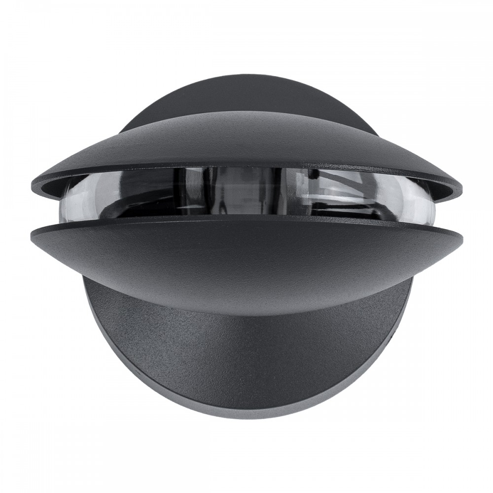 GloboStar® ZERODA 60597 Φωτιστικό Τοίχου - Απλίκα Αρχιτεκτονικού Φωτισμού Εσωτερικού/Εξωτερικού Χώρου LED 9W 1035lm 1° x 360° AC 220-240V Αδιάβροχο IP65 Μ11 x Π10 x Υ16cm - Θερμό Λευκό 2700K - Γκρι Ανθρακί - Bridgelux Chip - 3 Years Warranty