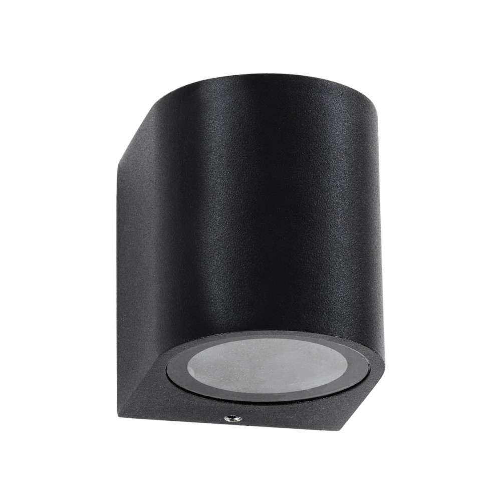 GloboStar® MURANO 60607 Φωτιστικό Τοίχου - Απλίκα Αρχιτεκτονικού Φωτισμού Εξωτερικού Χώρου Up or Down Αλουμινίου με Ντουί 1 x GU10 AC 220-240V Αδιάβροχο IP65 Μ8 x Π8 x Υ7cm - Μαύρο  - 5 Years Warranty