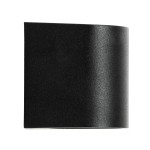GloboStar® MURANO 60607 Φωτιστικό Τοίχου - Απλίκα Αρχιτεκτονικού Φωτισμού Εξωτερικού Χώρου Up or Down Αλουμινίου με Ντουί 1 x GU10 AC 220-240V Αδιάβροχο IP65 Μ8 x Π8 x Υ7cm - Μαύρο  - 5 Years Warranty