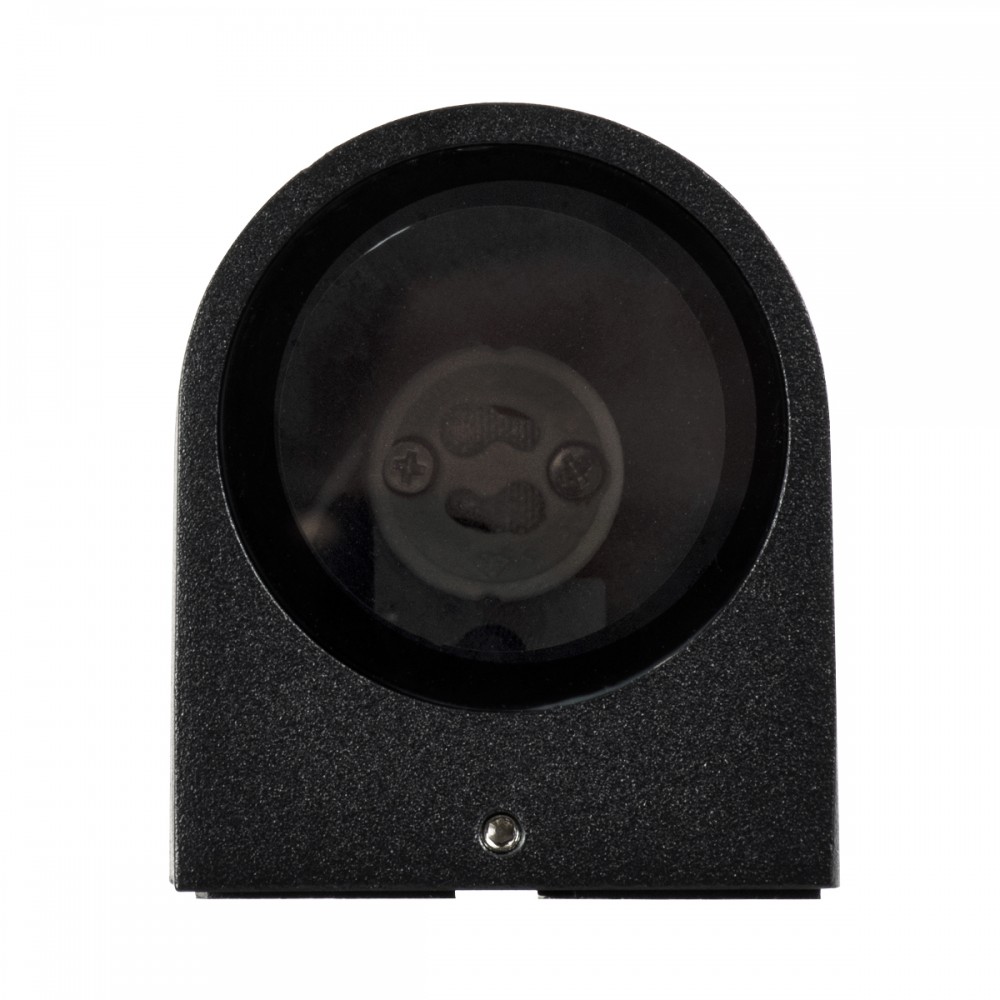 GloboStar® MURANO 60607 Φωτιστικό Τοίχου - Απλίκα Αρχιτεκτονικού Φωτισμού Εξωτερικού Χώρου Up or Down Αλουμινίου με Ντουί 1 x GU10 AC 220-240V Αδιάβροχο IP65 Μ8 x Π8 x Υ7cm - Μαύρο  - 5 Years Warranty