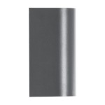 GloboStar® MURANO 60609 Φωτιστικό Τοίχου - Απλίκα Αρχιτεκτονικού Φωτισμού Εξωτερικού Χώρου Up & Down Αλουμινίου με Ντουί 2 x GU10 AC 220-240V Αδιάβροχο IP65 L15 x W8 x H6.8cm - Γκρι Ανθρακί - 5 Years Warranty