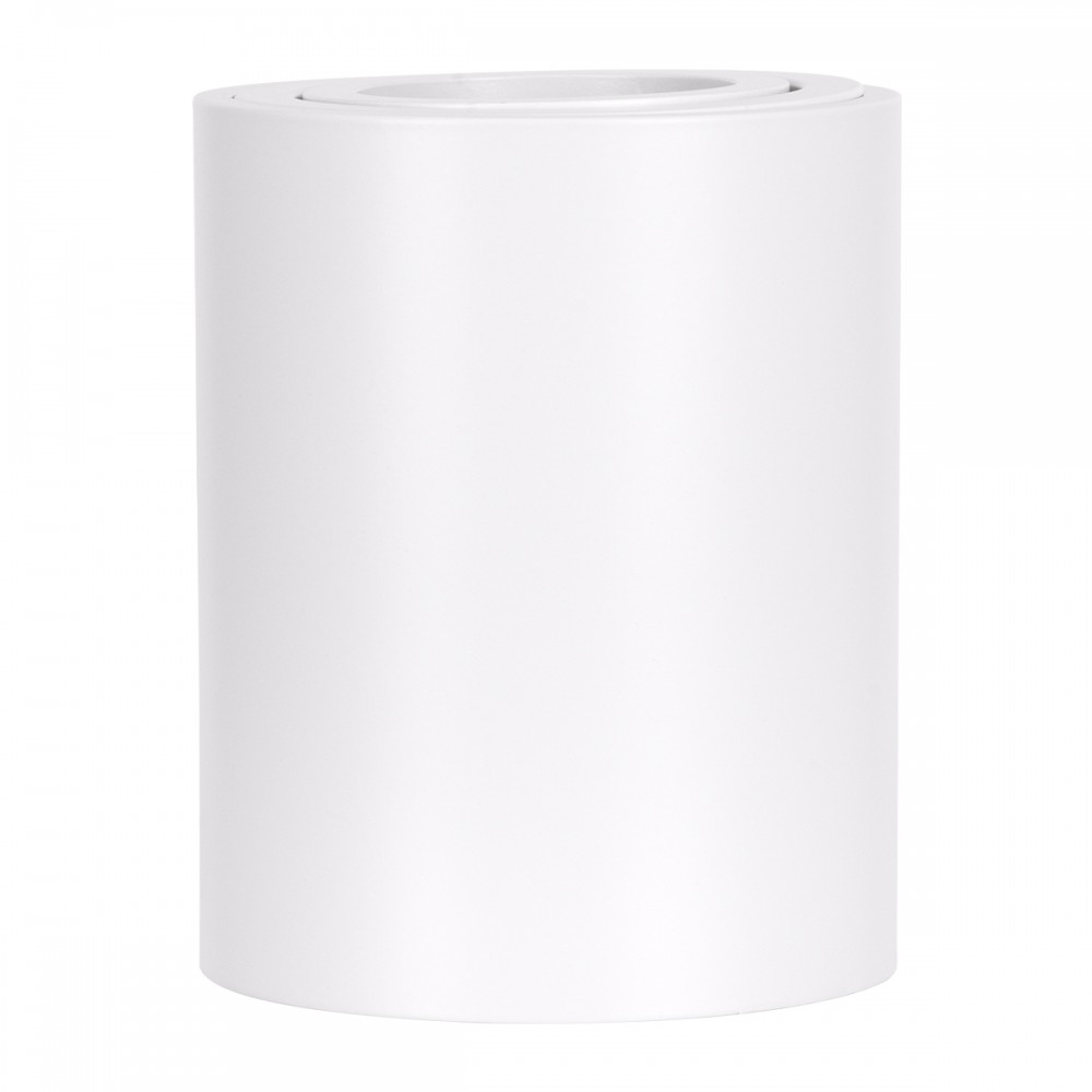 GloboStar® AKIRA 60618 Επιφανειακό Κινούμενο Στρόγγυλο Φωτιστικό Σποτ Αλουμινίου με Ντουί GU10 AC 220-240V IP44 Φ8 x Υ10cm - Λευκό - 5 Years Warranty
