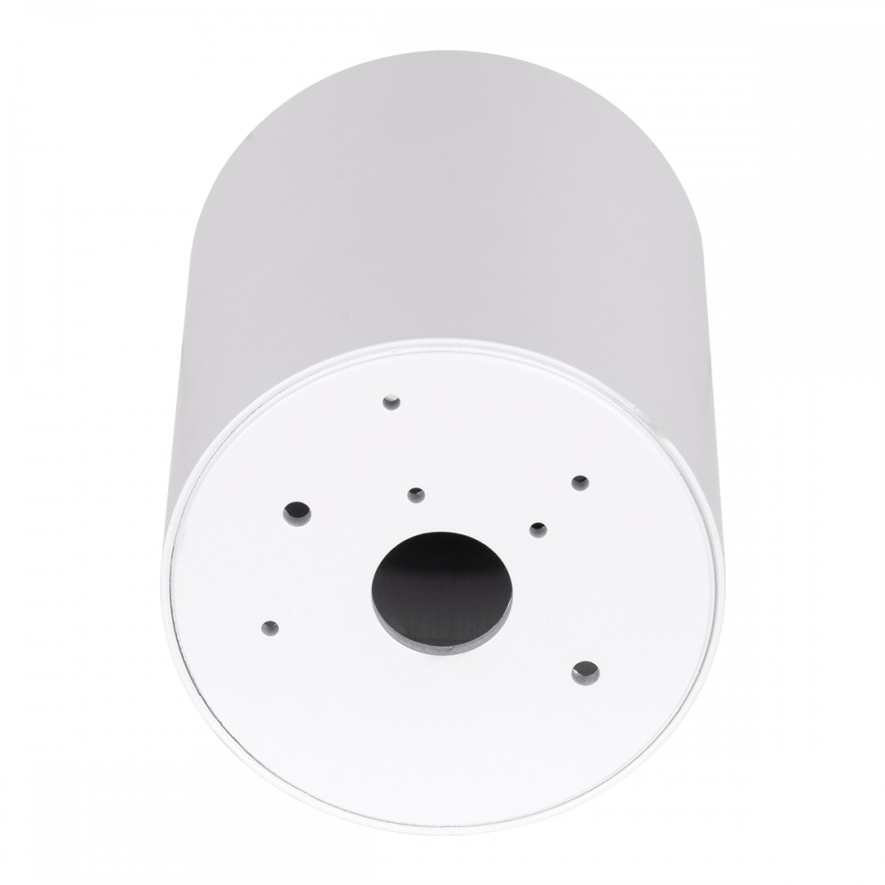 GloboStar® AKIRA 60618 Επιφανειακό Κινούμενο Στρόγγυλο Φωτιστικό Σποτ Αλουμινίου με Ντουί GU10 AC 220-240V IP44 Φ8 x Υ10cm - Λευκό - 5 Years Warranty
