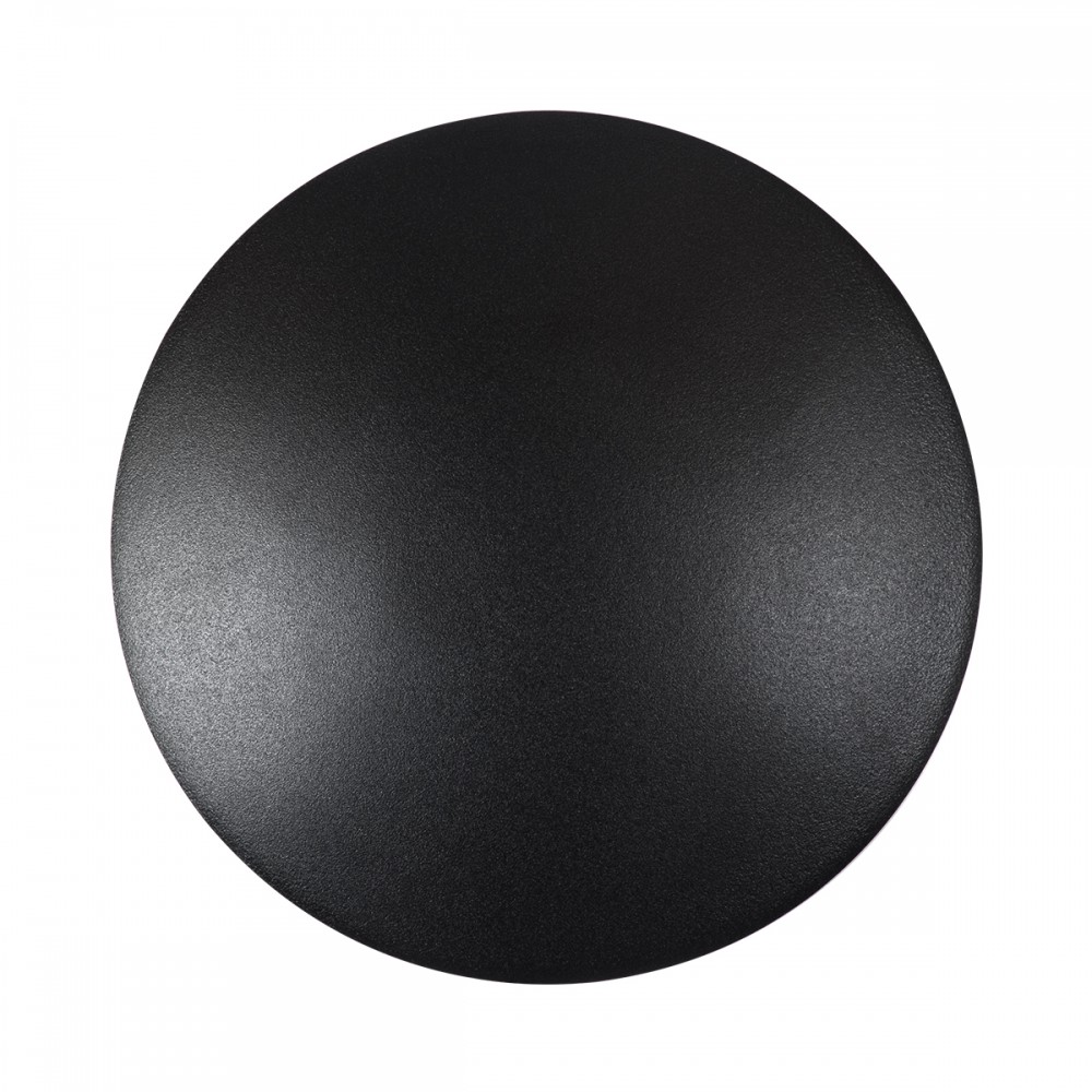 GloboStar® HELIO-R 60659 Φωτιστικό Τοίχου - Απλίκα Αρχιτεκτονικού Φωτισμού Εσωτερικού/Εξωτερικού Χώρου LED 7W 805lm 120° x 360° AC 220-240V Αδιάβροχο IP65 Φ16 x Π5cm - Θερμό Λευκό 2700K - Μαύρο - Στρόγγυλο - Bridgelux Chip - 3 Years Warranty