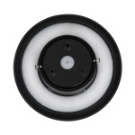GloboStar® HELIO-R 60659 Φωτιστικό Τοίχου - Απλίκα Αρχιτεκτονικού Φωτισμού Εσωτερικού/Εξωτερικού Χώρου LED 7W 805lm 120° x 360° AC 220-240V Αδιάβροχο IP65 Φ16 x Π5cm - Θερμό Λευκό 2700K - Μαύρο - Στρόγγυλο - Bridgelux Chip - 3 Years Warranty