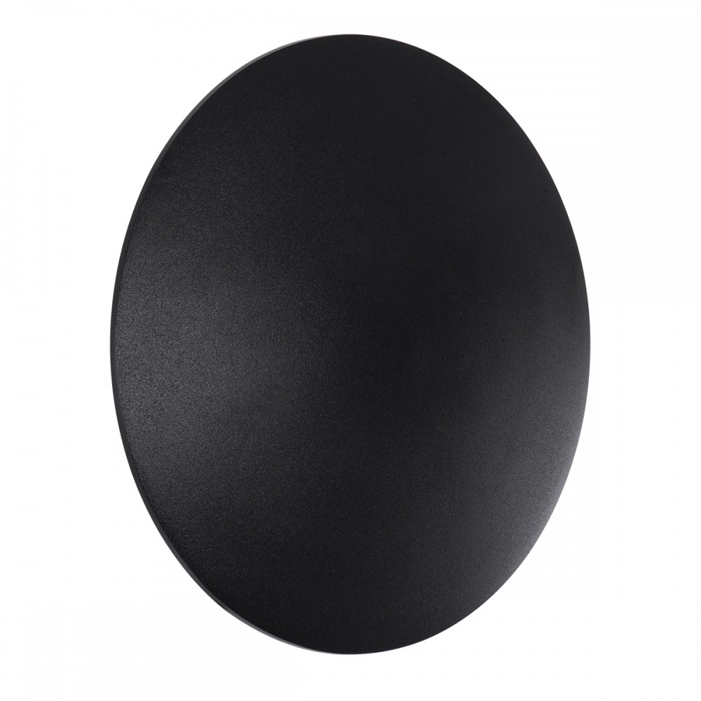GloboStar® HELIO-R 60660 Φωτιστικό Τοίχου - Απλίκα Αρχιτεκτονικού Φωτισμού Εσωτερικού/Εξωτερικού Χώρου LED 10W 1150lm 120° x 360° AC 220-240V Αδιάβροχο IP65 Φ21 x Π5cm - Θερμό Λευκό 2700K - Μαύρο - Στρόγγυλο - Bridgelux Chip - 3 Years Warranty