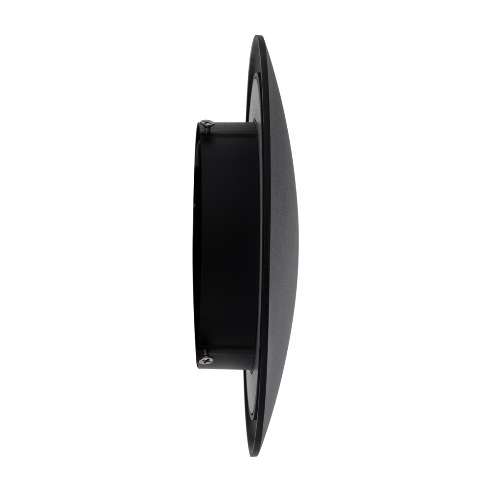 GloboStar® HELIO-R 60660 Φωτιστικό Τοίχου - Απλίκα Αρχιτεκτονικού Φωτισμού Εσωτερικού/Εξωτερικού Χώρου LED 10W 1150lm 120° x 360° AC 220-240V Αδιάβροχο IP65 Φ21 x Π5cm - Θερμό Λευκό 2700K - Μαύρο - Στρόγγυλο - Bridgelux Chip - 3 Years Warranty