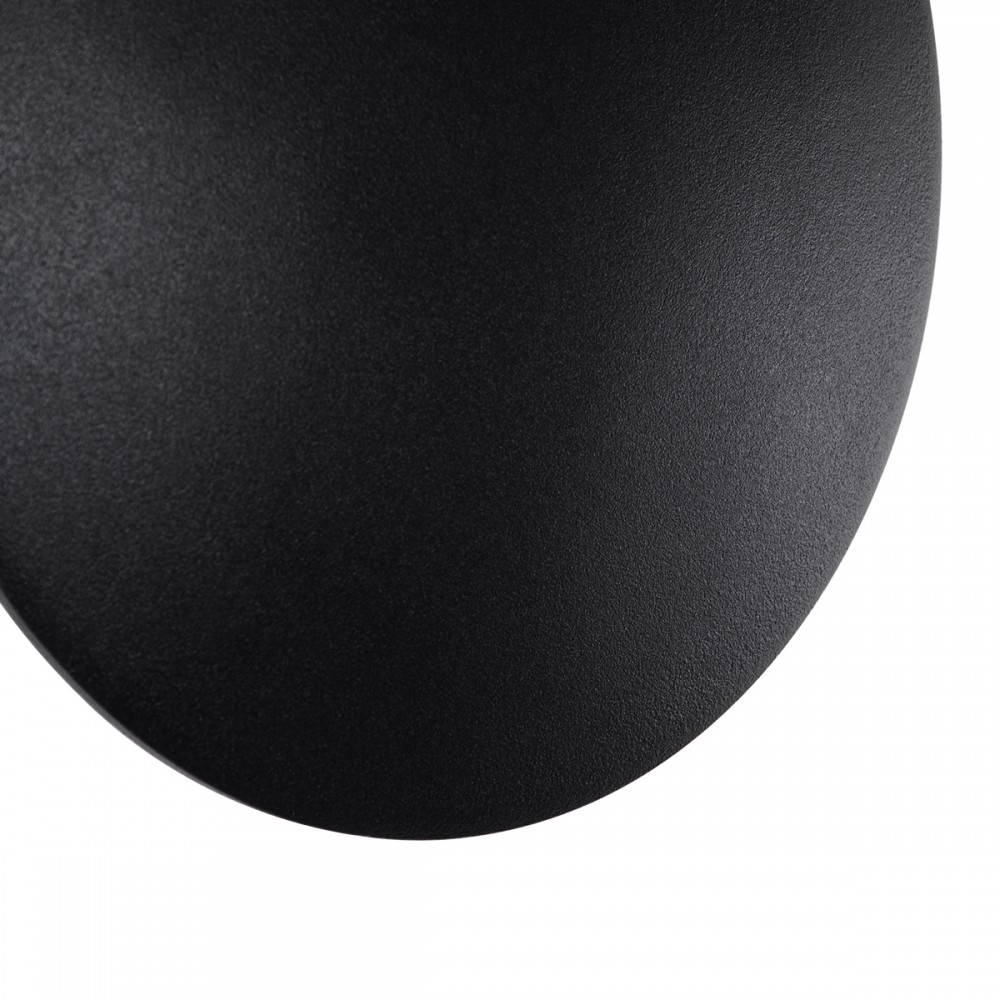 GloboStar® HELIO-R 60660 Φωτιστικό Τοίχου - Απλίκα Αρχιτεκτονικού Φωτισμού Εσωτερικού/Εξωτερικού Χώρου LED 10W 1150lm 120° x 360° AC 220-240V Αδιάβροχο IP65 Φ21 x Π5cm - Θερμό Λευκό 2700K - Μαύρο - Στρόγγυλο - Bridgelux Chip - 3 Years Warranty