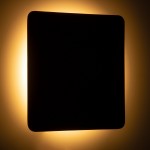 GloboStar® HELIO-S 60664 Φωτιστικό Τοίχου - Απλίκα Αρχιτεκτονικού Φωτισμού Εσωτερικού/Εξωτερικού Χώρου LED 12W 1380lm 120° x 360° AC 220-240V Αδιάβροχο IP65 Μ26 x Π5 x Υ26cm - Θερμό Λευκό 2700K - Μαύρο - Τετράγωνο - Bridgelux Chip - 3 Years Warranty