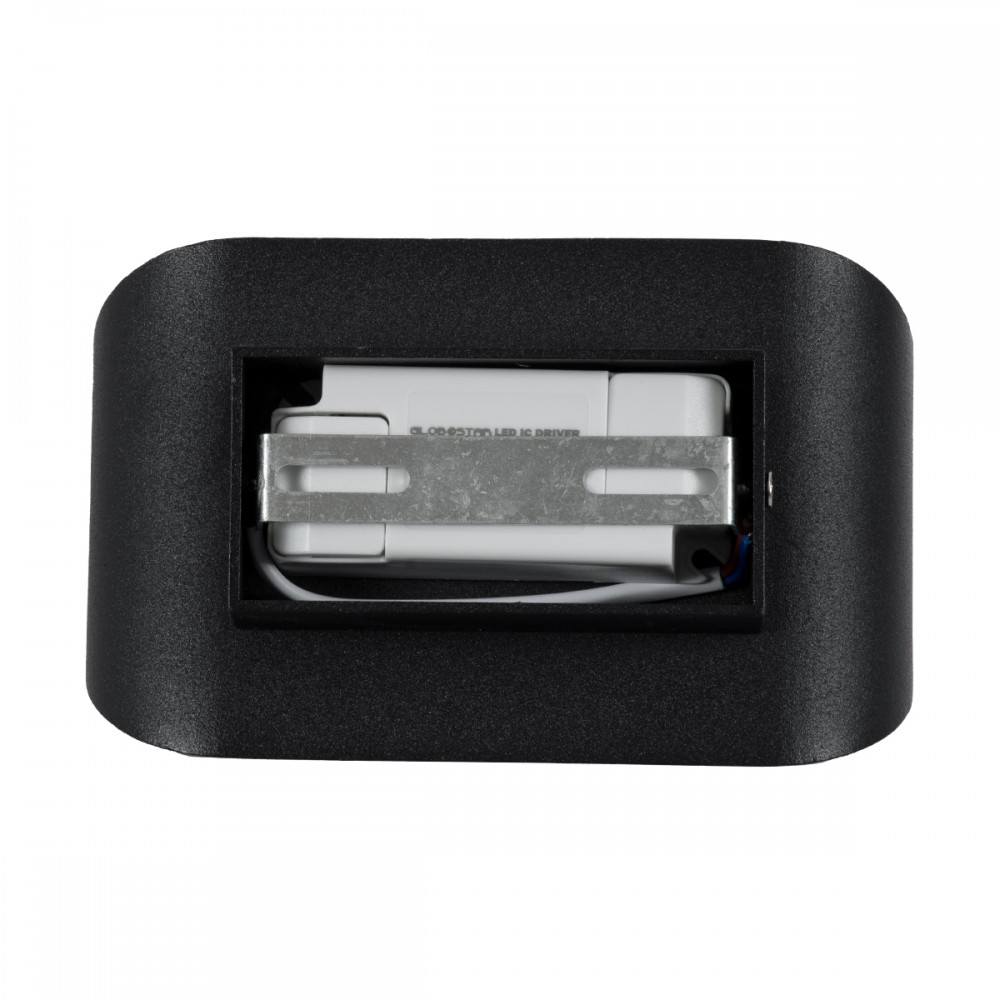 GloboStar® EDEN 60669 Φωτιστικό Τοίχου - Απλίκα Αρχιτεκτονικού Φωτισμού Εσωτερικού Χώρου Up & Down LED 10W 1000lm 60° AC 220-240V IP20 Μ16 x Π10.5 x Υ9cm - Φυσικό Λευκό 4500K - Μαύρο - Bridgelux Chip - 3 Years Warranty