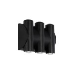 GLOBOSTAR® ARC 60680 Μοντέρνο Φωτιστικό Τοίχου - Απλίκα LED 12W 1500lm 30° AC 220-240V Αδιάβροχο IP65 Θερμό Λευκό 2700K - CREE XPE Chip & TÜV SÜD Driver - Μαύρο Ματ - Μ14 x Π4.8 x Υ11.5cm - 5 Χρόνια Εγγύηση