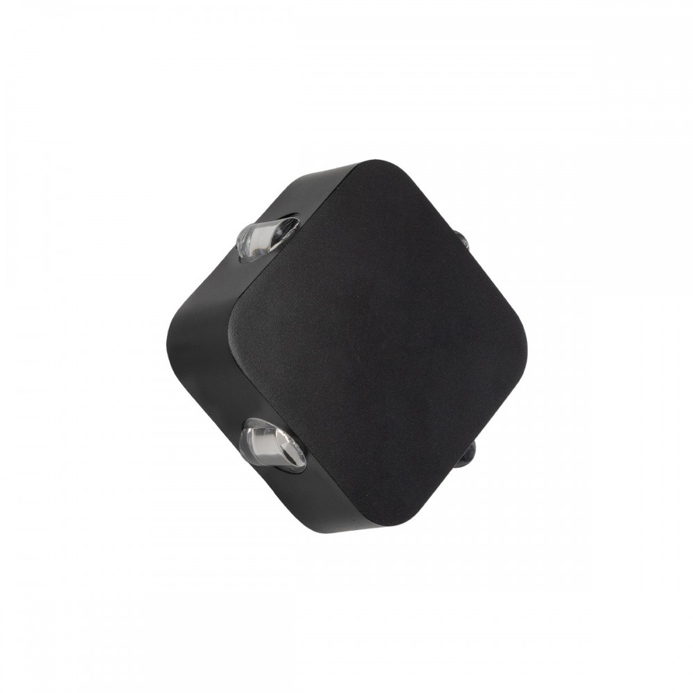 GLOBOSTAR® LUZ 60688 Μοντέρνο Φωτιστικό Τοίχου - Απλίκα LED 8W 1000lm 10° AC 220-240V Αδιάβροχο IP65 Θερμό Λευκό 2700K - CREE XPE Chip & TÜV SÜD Driver - Μαύρο Ματ - Μ13.5 x Π4.5 x Υ13.5cm - 5 Χρόνια Εγγύηση