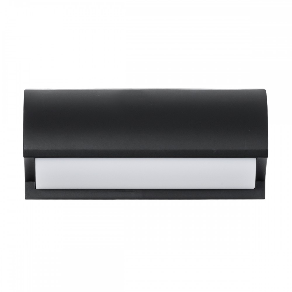 GLOBOSTAR® HORIZON 60693 Φωτιστικό Τοίχου - Απλίκα Εσωτερικού/Εξωτερικού Χώρου LED 15W 1575lm 120° AC175-265V Αδιάβροχο IP65 - Πλαστικό Σώμα - Φυσικό λευκό 4500K - Μ23.5 x Π11 x Υ10cm - Μαύρο - Bridgelux Chip - 3 Χρόνια Εγγύηση