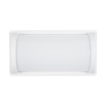GLOBOSTAR® CELESTIAL 60694  Φωτιστικό Τοίχου - Απλίκα Εσωτερικού/Εξωτερικού Χώρου LED 15W 1575lm 120° AC175-265V Αδιάβροχο IP65 - Πλαστικό Σώμα - Φυσικό λευκό 4500K - Μ26 x Π9 x Υ13.5cm - Λευκό - Bridgelux Chip - 3 Χρόνια Εγγύηση
