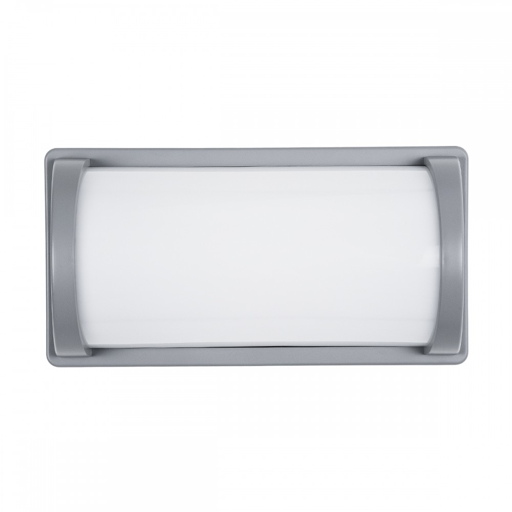 GLOBOSTAR® CELESTIAL 60695 Φωτιστικό Τοίχου - Απλίκα Εσωτερικού/Εξωτερικού Χώρου LED 15W 1575lm 120° AC175-265V Αδιάβροχο IP65 - Πλαστικό Σώμα - Φυσικό λευκό 4500K - Μ26 x Π9 x Υ13.5cm - Γκρι - Bridgelux Chip - 3 Χρόνια Εγγύηση