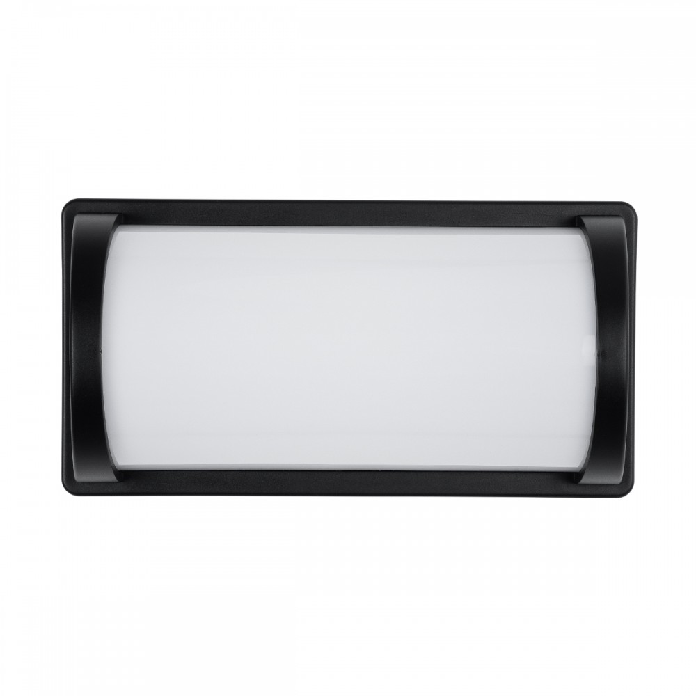 GLOBOSTAR® CELESTIAL 60696 Φωτιστικό Τοίχου - Απλίκα Εσωτερικού/Εξωτερικού Χώρου LED 15W 1575lm 120° AC175-265V Αδιάβροχο IP65 - Πλαστικό Σώμα - Φυσικό λευκό 4500K - Μ26 x Π9 x Υ13.5cm - Μαύρο - Bridgelux Chip - 3 Χρόνια Εγγύηση