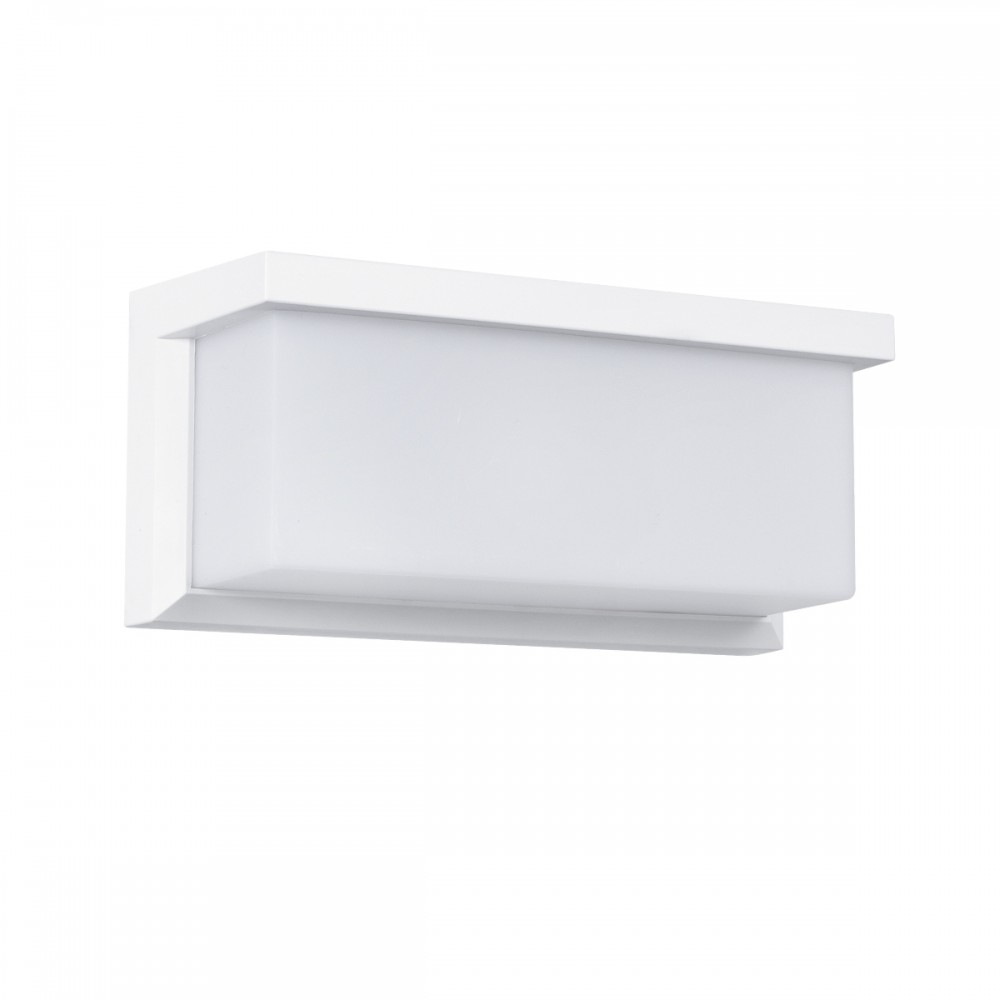 GLOBOSTAR® CITYSCAPE 60697 Φωτιστικό Τοίχου - Απλίκα Εσωτερικού/Εξωτερικού Χώρου LED 18W 1890lm 120° AC175-265V Αδιάβροχο IP65 - Πλαστικό Σώμα - Φυσικό λευκό 4500K - Μ23.5 x Π11 x Υ10cm - Λευκό - Bridgelux Chip - 3 Χρόνια Εγγύηση