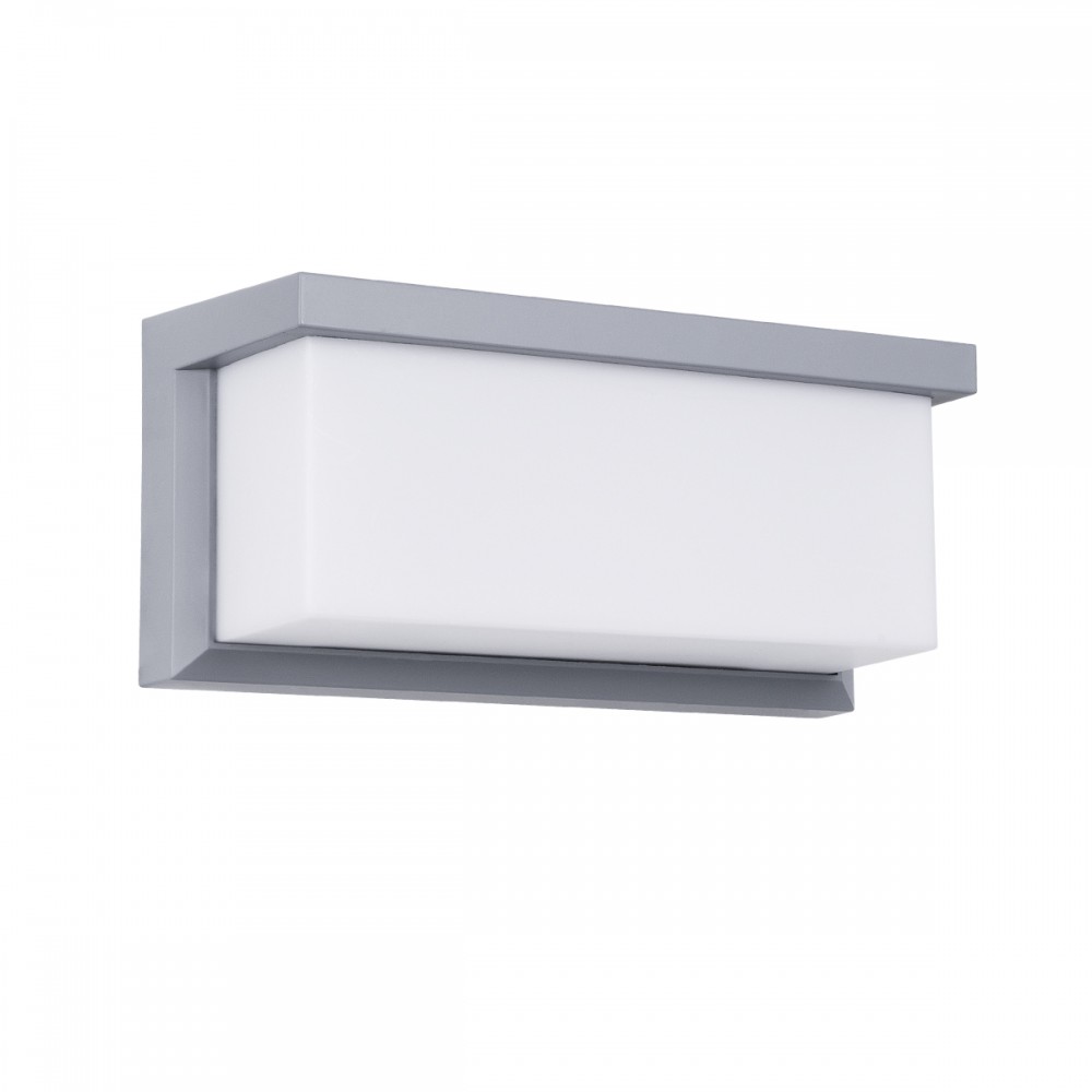 GLOBOSTAR® CITYSCAPE 60698 Μοντέρνο Φωτιστικό Τοίχου - Απλίκα LED 18W 1890lm 120° AC 220-240V Αδιάβροχο IP65 Φυσικό Λευκό 4500K - Bridgelux SMD Chip - Γκρι Ματ - Μ23.5 x Π11 x Υ10cm - 3 Χρόνια Εγγύηση